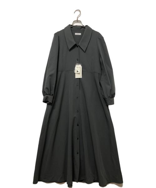 SHIPS any（シップスエニィ）SHIPS any (シップスエニィ) フラットカラー パフ シャツ ワンピース カーキ サイズ:1 未使用品の古着・服飾アイテム