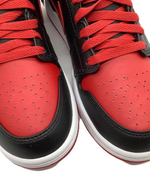 NIKE（ナイキ）NIKE (ナイキ) AIR JORDAN1 MID ブラック×レッド サイズ:26cmの古着・服飾アイテム