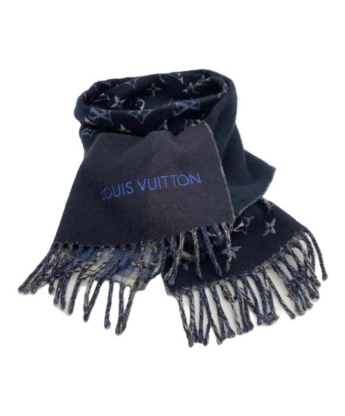 LOUIS VUITTON（ルイ ヴィトン）LOUIS VUITTON (ルイ ヴィトン) エシャルプ・モノグラムグラディエントタータン ネイビーの古着・服飾アイテム