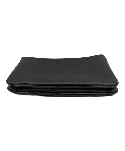 LOUIS VUITTON（ルイ ヴィトン）LOUIS VUITTON (ルイ ヴィトン) モノグラム・アンプラント ポシェット・ドゥーブル ジップ／MONOGRAM EMPREINTE POCHETTE DOUBLE ZIP ブラックの古着・服飾アイテム