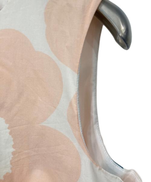 marimekko（マリメッコ）marimekko (マリメッコ) ノースリーブワンピース ピンク×ホワイト サイズ:34 未使用品の古着・服飾アイテム