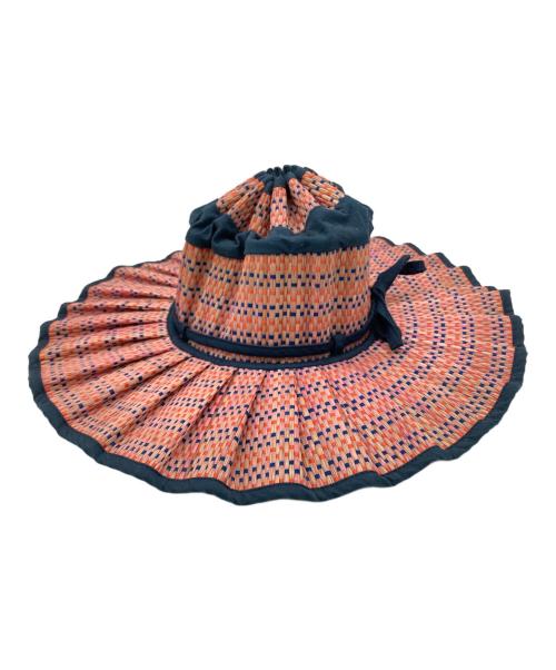 Lorna Murray（ローナマーレイ）LORNA MURRAY (ローナマーレイ) バミューダ ブルー カプリチャイルド ハット ピンク サイズ:Mの古着・服飾アイテム