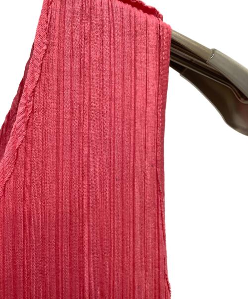 PLEATS PLEASE（プリーツプリーズ）PLEATS PLEASE (プリーツプリーズ) プリーツノースリーブワンピース ピンク×ブラック サイズ:2の古着・服飾アイテム