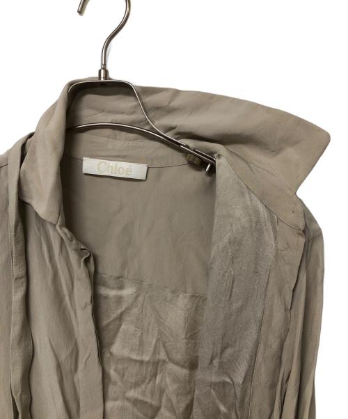 Chloe（クロエ）Chloe (クロエ) シルクボウタイブラウス ブラウン サイズ:36の古着・服飾アイテム