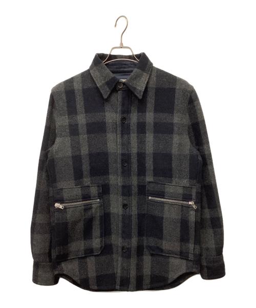 maison kitsune（メゾンキツネ）maison kitsune (メゾンキツネ) ジャケット グリーン×ブラック サイズ:Mの古着・服飾アイテム