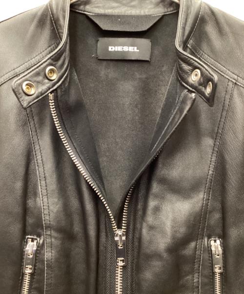 DIESEL（ディーゼル）DIESEL (ディーゼル) シングルライダースジャケット ブラック サイズ:不明の古着・服飾アイテム