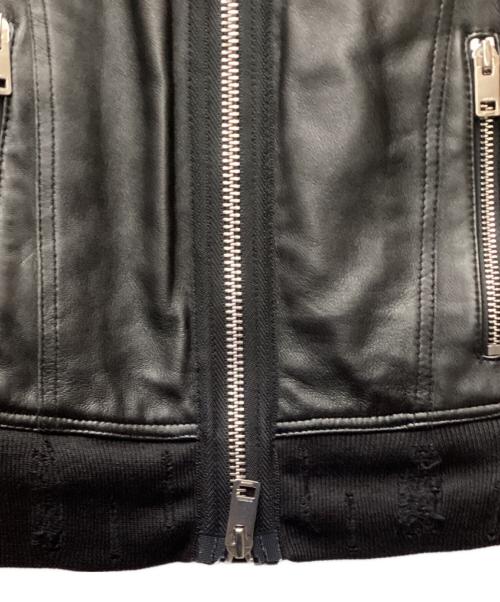 DIESEL（ディーゼル）DIESEL (ディーゼル) シングルライダースジャケット ブラック サイズ:不明の古着・服飾アイテム