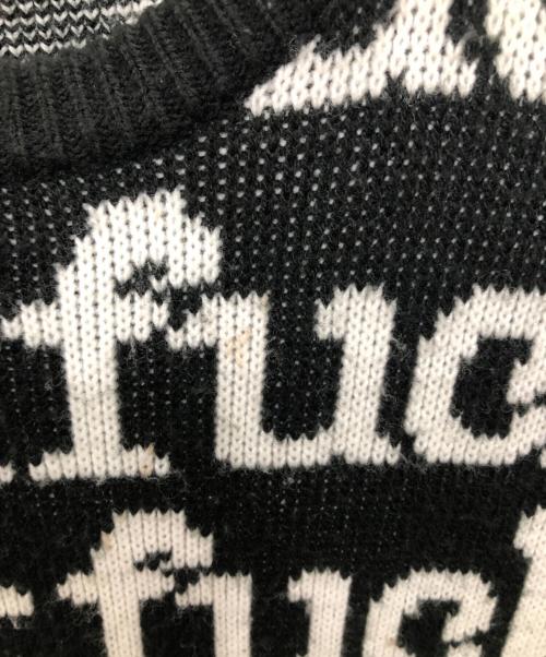 SUPREME（シュプリーム）SUPREME (シュプリーム) F WORD SWEATER ブラック×ホワイト サイズ:Mの古着・服飾アイテム