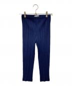 PLEATS PLEASEプリーツプリーズ）の古着「プリーツパンツ」｜ネイビー