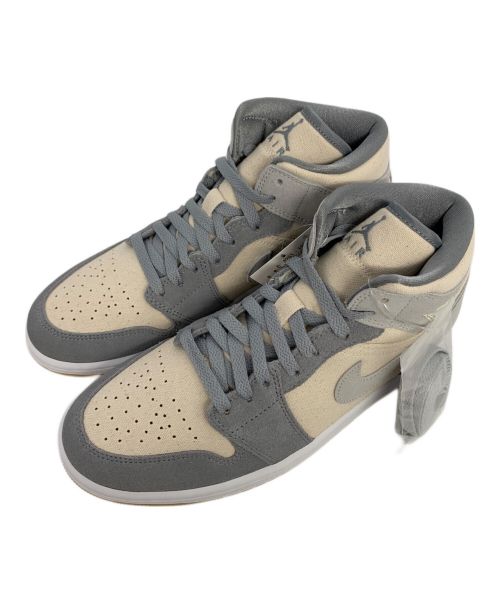 NIKE（ナイキ）NIKE (ナイキ) AIR JORDAN 1 MID SE ココナッツミルク/ココナッツミルク-パーティカルグレー-ホワイト サイズ:26.5 未使用品の古着・服飾アイテム