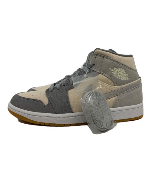 NIKE（ナイキ）NIKE (ナイキ) AIR JORDAN 1 MID SE ココナッツミルク/ココナッツミルク-パーティカルグレー-ホワイト サイズ:26.5 未使用品の古着・服飾アイテム