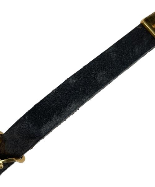 Yves Saint Laurent（イヴサンローラン）Yves Saint Laurent (イヴサンローラン) レザーバングル ブラックの古着・服飾アイテム