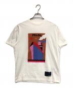 PRADAプラダ）の古着「オリンピア・ザグノリ ボート プリントTシャツ／OLIMPIA ZAGNOLI BOAT T PRINT SHIRT」｜ホワイト