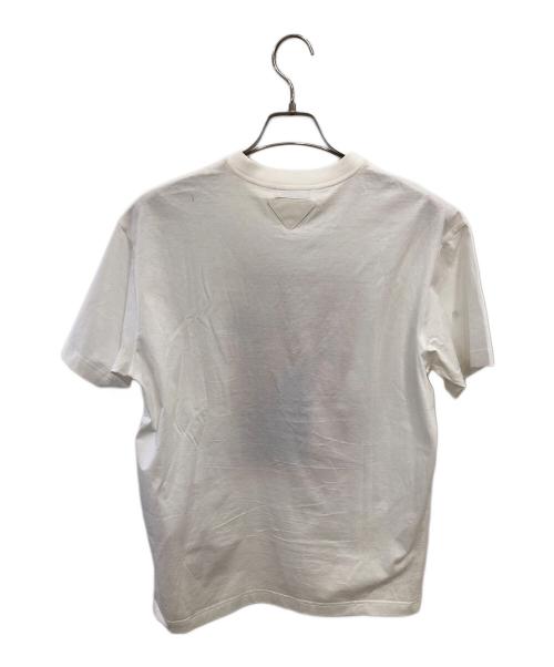 PRADA（プラダ）PRADA (プラダ) オリンピア・ザグノリ ボート プリントTシャツ／OLIMPIA ZAGNOLI BOAT T PRINT SHIRT ホワイト サイズ:SIZE Mの古着・服飾アイテム