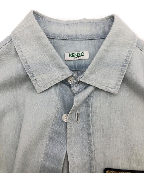 KENZO（ケンゾー）KENZO (ケンゾー) ワッペン付デニムシャツ ブルー サイズ:SIZE Mの古着・服飾アイテム