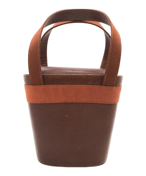 Salvatore Ferragamo（サルヴァトーレ フェラガモ）Salvatore Ferragamo (サルヴァトーレ フェラガモ) バケットハンドバッグ ブラウンの古着・服飾アイテム