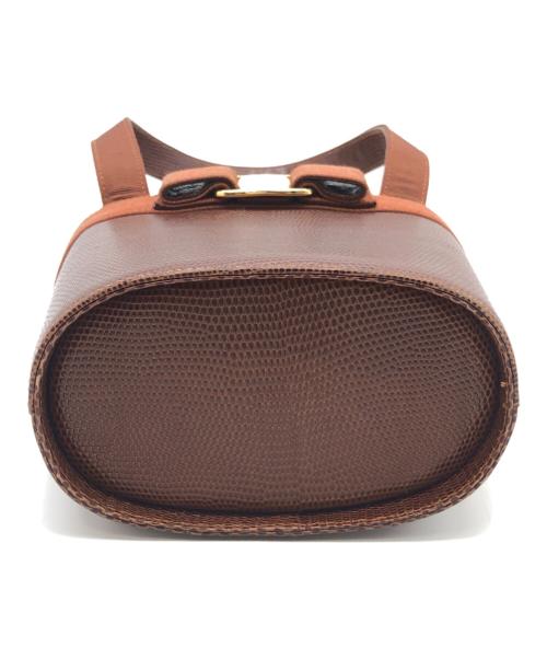 Salvatore Ferragamo（サルヴァトーレ フェラガモ）Salvatore Ferragamo (サルヴァトーレ フェラガモ) バケットハンドバッグ ブラウンの古着・服飾アイテム