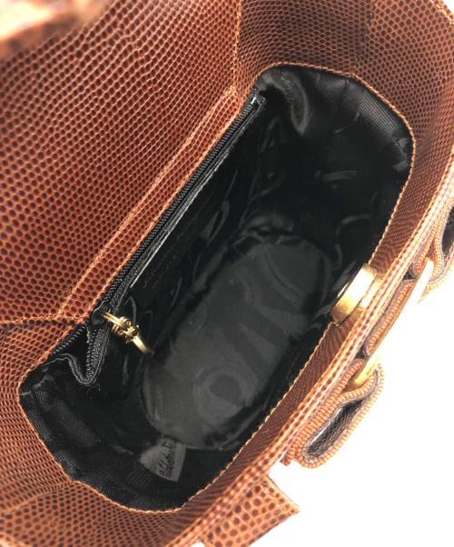 Salvatore Ferragamo（サルヴァトーレ フェラガモ）Salvatore Ferragamo (サルヴァトーレ フェラガモ) バケットハンドバッグ ブラウンの古着・服飾アイテム