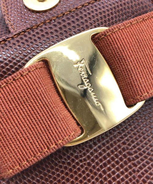 Salvatore Ferragamo（サルヴァトーレ フェラガモ）Salvatore Ferragamo (サルヴァトーレ フェラガモ) バケットハンドバッグ ブラウンの古着・服飾アイテム
