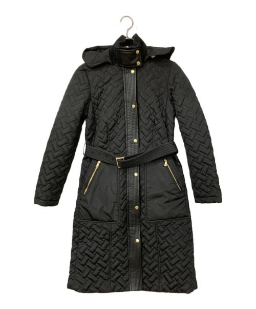 COLE HAAN（コールハーン）COLE HAAN (コールハーン) フーデッド ロング ベルテッドコート ブラック×ゴールド サイズ:XSサイズ 未使用品の古着・服飾アイテム