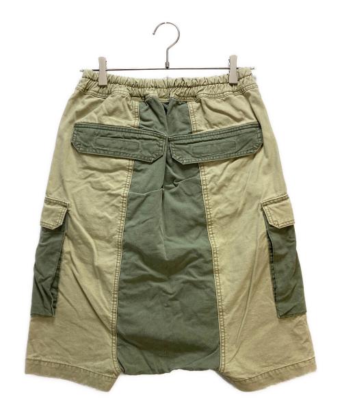ISAMU KATAYAMA BACKLASH（イサムカタヤマ・バックラッシュ）ISAMU KATAYAMA BACKLASH (イサムカタヤマ・バックラッシュ) パッチワークサルエルショーツ グリーン サイズ:Mの古着・服飾アイテム