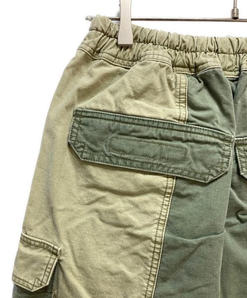 ISAMU KATAYAMA BACKLASH（イサムカタヤマ・バックラッシュ）ISAMU KATAYAMA BACKLASH (イサムカタヤマ・バックラッシュ) パッチワークサルエルショーツ グリーン サイズ:Mの古着・服飾アイテム