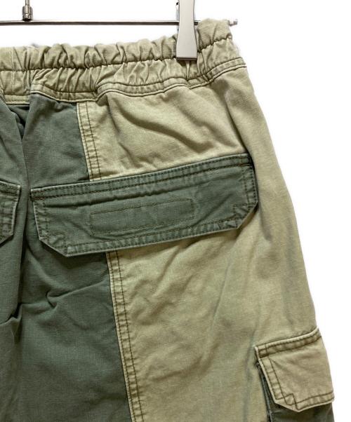 ISAMU KATAYAMA BACKLASH（イサムカタヤマ・バックラッシュ）ISAMU KATAYAMA BACKLASH (イサムカタヤマ・バックラッシュ) パッチワークサルエルショーツ グリーン サイズ:Mの古着・服飾アイテム