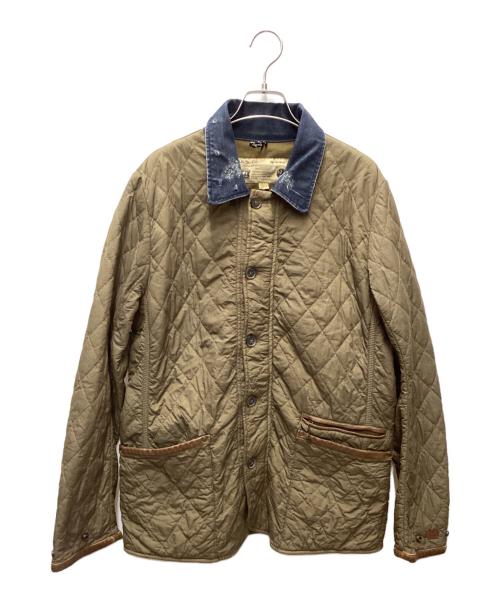 DIESEL（ディーゼル）DIESEL (ディーゼル) キルティングジャケット ブラウン×インディゴ サイズ:Mの古着・服飾アイテム