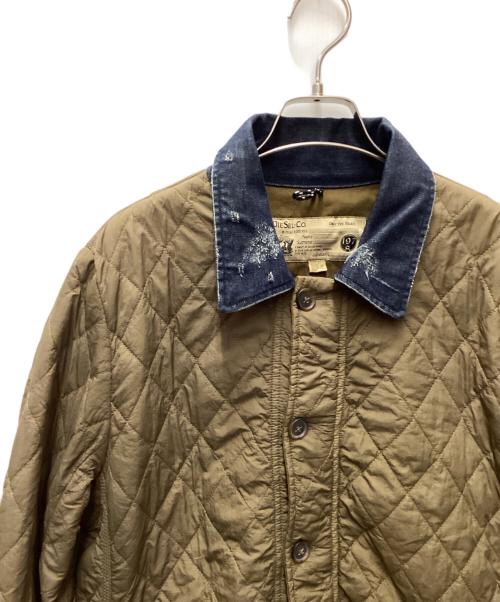 DIESEL（ディーゼル）DIESEL (ディーゼル) キルティングジャケット ブラウン×インディゴ サイズ:Mの古着・服飾アイテム