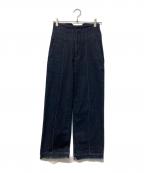 JAPAN DENIMジャパンデニム）の古着「PIN TUCK WIDE STRAIGHT PANTS」｜ブルー