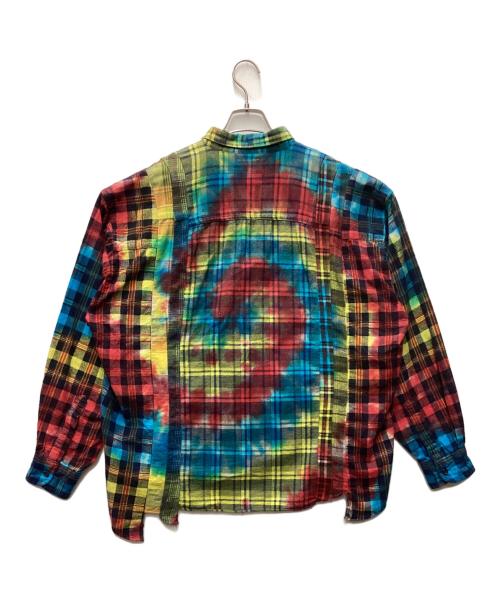 Rebuild by Needles（リビルドバイニードルス）Rebuild by Needles (リビルドバイニードルス) 再構築シャツ ブルー×レッド×イエロー サイズ:不明の古着・服飾アイテム