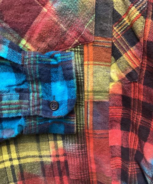 Rebuild by Needles（リビルドバイニードルス）Rebuild by Needles (リビルドバイニードルス) 再構築シャツ ブルー×レッド×イエロー サイズ:不明の古着・服飾アイテム