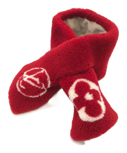 LOUIS VUITTON（ルイ ヴィトン）LOUIS VUITTON (ルイ ヴィトン) エシャルプシャーリングダーリン レッド×ブラウンの古着・服飾アイテム