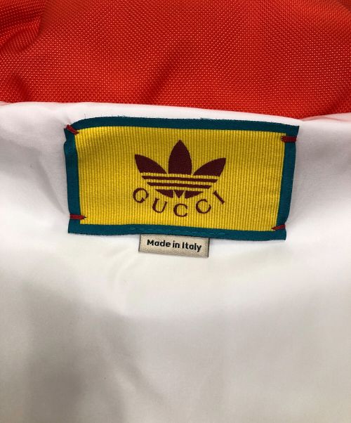 GUCCI（グッチ）GUCCI (グッチ) addidas (アディダス) マルチカラー ダウンジャケット／MULTI COLOR DOWN JKT ホワイト×ブルー サイズ:46の古着・服飾アイテム