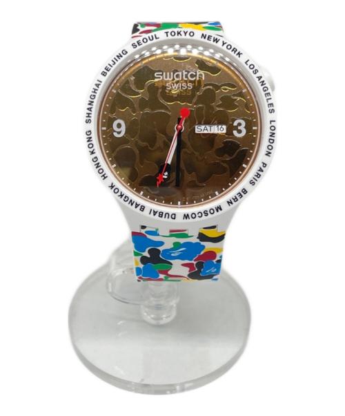 SWATCH（スウォッチ）SWATCH (スウォッチ) A BATHING APE (ア ベイシング エイプ) 腕時計の古着・服飾アイテム