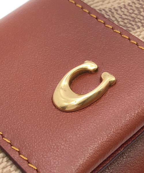 COACH（コーチ）COACH (コーチ) シグネチャー　6 リングキーケース ブラウンの古着・服飾アイテム