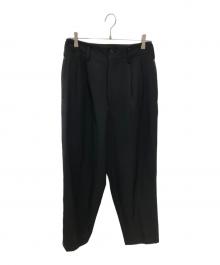 Yohji Yamamoto pour homme（ヨウジヤマモト プールオム）の古着「90's オールド ウールタックワイドパンツ／90's OLD WOOL TACK WIDE PANTS」｜ブラック