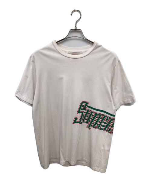 SUPREME（シュプリーム）SUPREME (シュプリーム) サイドロゴショートスリーブトップT／SIDE LOGO S/S TOP TEE ホワイト×グリーン サイズ:SIZE Lの古着・服飾アイテム