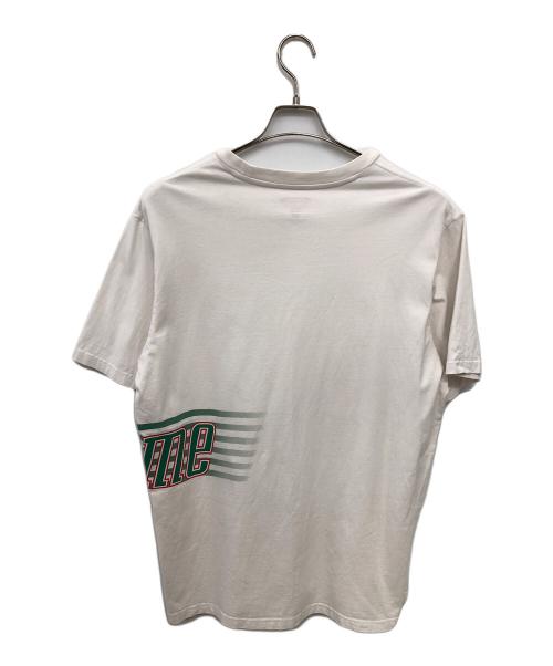 SUPREME（シュプリーム）SUPREME (シュプリーム) サイドロゴショートスリーブトップT／SIDE LOGO S/S TOP TEE ホワイト×グリーン サイズ:SIZE Lの古着・服飾アイテム