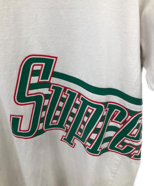 SUPREME（シュプリーム）SUPREME (シュプリーム) サイドロゴショートスリーブトップT／SIDE LOGO S/S TOP TEE ホワイト×グリーン サイズ:SIZE Lの古着・服飾アイテム