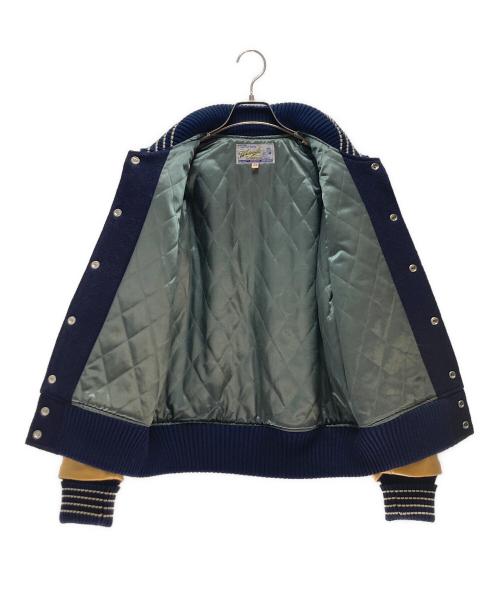 whitesville（ホワイツビル）whitesville (ホワイツビル) whitesville スタジャン ネイビー×ブラウン サイズ:38の古着・服飾アイテム