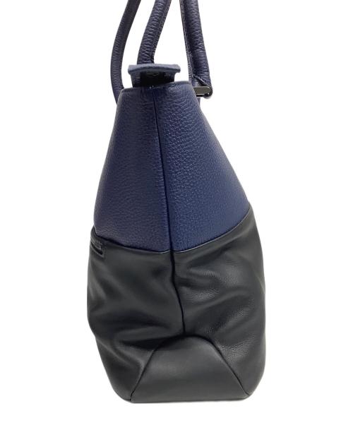 LANVIN en Bleu（ランバンオンブルー）LANVIN en Bleu (ランバンオンブルー) トートバッグ ブラック×ブルーの古着・服飾アイテム