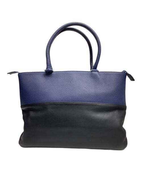LANVIN en Bleu（ランバンオンブルー）LANVIN en Bleu (ランバンオンブルー) トートバッグ ブラック×ブルーの古着・服飾アイテム