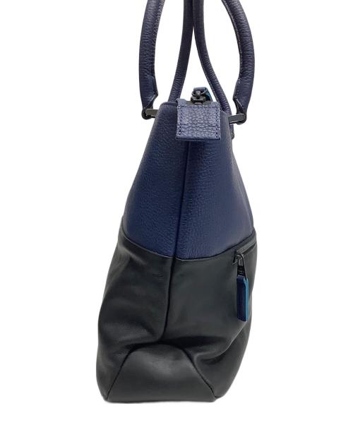 LANVIN en Bleu（ランバンオンブルー）LANVIN en Bleu (ランバンオンブルー) トートバッグ ブラック×ブルーの古着・服飾アイテム