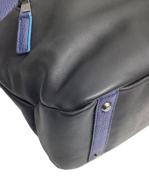 LANVIN en Bleu（ランバンオンブルー）LANVIN en Bleu (ランバンオンブルー) トートバッグ ブラック×ブルーの古着・服飾アイテム