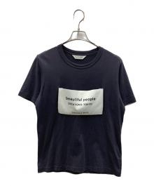 beautiful people（ビューティフルピープル）の古着「ビッグネームロゴTシャツ」｜グレー