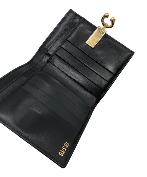 GUCCI（グッチ）GUCCI (グッチ) 2つ折り財布 ブラックの古着・服飾アイテム