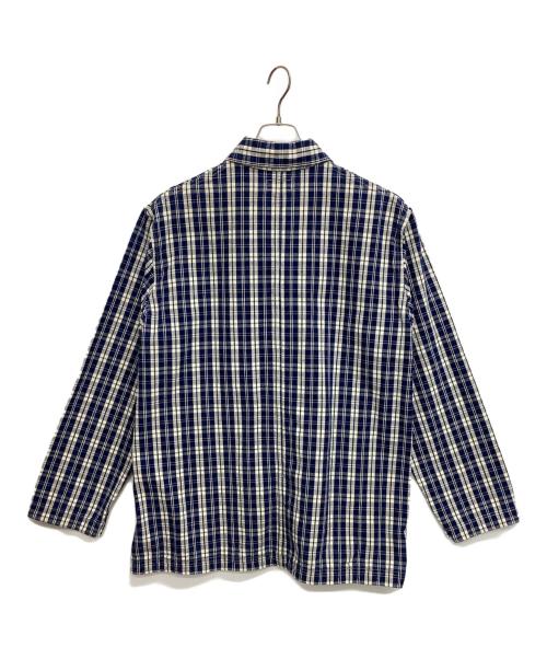 UNION SUPPLY（ユニオンサプライ）UNION SUPPLY (ユニオンサプライ) パラカチェックワークジャケット ネイビー×ホワイト サイズ:17 1/2の古着・服飾アイテム