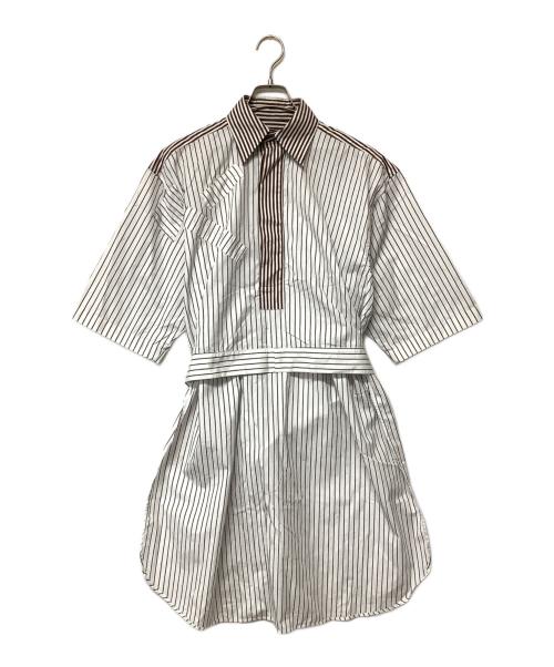 PLAN C（プランシー）Plan C (プランシー) ストライプシャツ ホワイト サイズ:SIZE Freeの古着・服飾アイテム