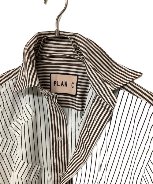 PLAN C（プランシー）Plan C (プランシー) ストライプシャツ ホワイト サイズ:SIZE Freeの古着・服飾アイテム